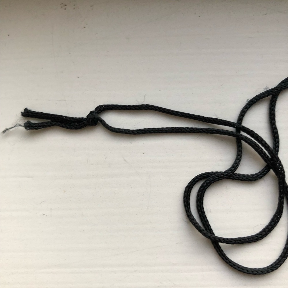 Vintage Black String Pullover Dragonfly Necklace - image 3